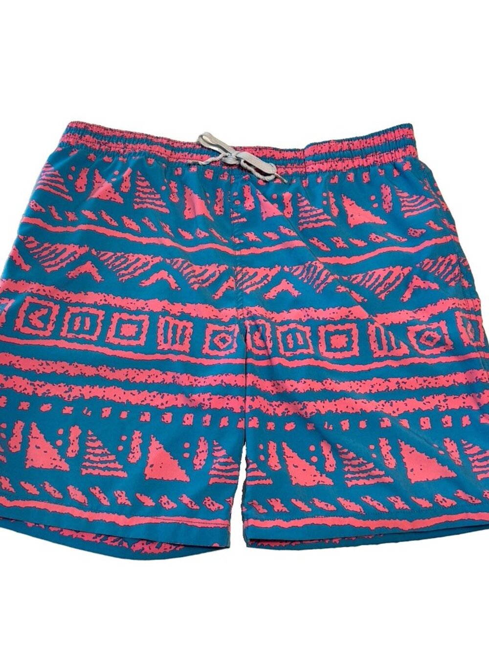 Chubbies Men’s Large Swim Trunks  7” Shorts Blue Pink Lined